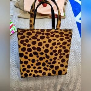 Animal print cowhide mini bag